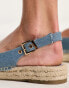 Stradivarius sling back espadrilles in denim