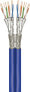 Wentronic CAT 7A+ Duplex Network Cable - S/FTP (PiMF) - blue - 100m - 100 m - Cat7a+ - S/FTP (S-STP)