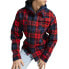 Фото #3 товара Puma Pl Statement Flanel Over Button Up Shirt Mens Blue, Red Casual Tops 6263640