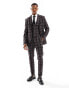 ASOS DESIGN super skinny suit jacket in navy with tartan check Синий, Chest 38 Regular - фото #4