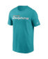Фото #3 товара Men's Aqua Miami Dolphins Team Wordmark T-shirt