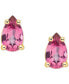 ფოტო #5 პროდუქტის Pink Topaz Pear Stud Earrings (1/2 ct. t.w.) in 14k Gold