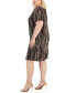 ფოტო #6 პროდუქტის Plus Size V-Neck Asymmetric Tiered Sheath Dress
