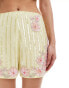 Фото #5 товара ASOS DESIGN floral embellished short co-ord in yellow and pink