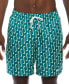 Фото #1 товара Men's Swoosh Link Graphic Volley 7" Swim Trunks