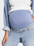 Фото #3 товара Topshop Maternity overbump comfort stretch Mom jeans in bleach