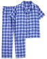Фото #3 товара Kid 2-Piece Gingham Coat Style Pajamas 14