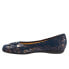 Фото #4 товара Trotters Sizzle Sign T1251-431 Womens Blue Leather Ballet Flats Shoes 7.5
