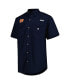 Фото #3 товара Men's Navy Auburn Tigers Bonehead Button-Up Shirt