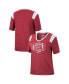Фото #2 товара Women's Heathered Crimson Alabama Crimson Tide 15 Min Early Football V-Neck T-shirt