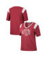 Women's Heathered Crimson Alabama Crimson Tide 15 Min Early Football V-Neck T-shirt