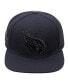 Фото #3 товара Men's Arizona Cardinals Triple Black Snapback Hat