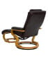 Фото #5 товара Multi-Position Recliner & Ottoman With Swivel Maple Wood Base