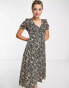 Фото #4 товара Brave Soul Nia midi dress in brown animal print