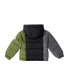 Toddler Boys Colorblock Fleece Lined Puffer Coat with Hood