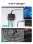 Фото #9 товара Ugreen 70870 100W GaN Desktop USB-C USB-A Charger - Indoor - AC - 2 m - Black