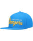 Фото #4 товара Men's Powder Blue Los Angeles Chargers Script Wordmark Snapback Hat