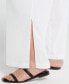 Фото #4 товара Plus Size Linen Blend Pull-On Wide Leg Pant with Side Slit