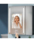 Фото #7 товара Зеркало с подсветкой Simplie Fun 30x30 дюймовая кабинетка для медицинских препаратов с двойными дверцами для установки на поверхность