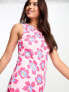 Фото #5 товара Pieces exclusive vest mini dress in pink flower print