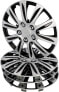 Фото #4 товара Goodyear Laredo, 15 Inch Special ABS-Quality Impact Resistant Double Layer Metallic Painted Hub Caps Black Silver Set of 4