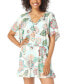 Фото #1 товара Платье для плавания Coco Reef Adorn Printed Lace-Trimmed Tiered Cover-Up