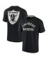 Фото #1 товара Men's and Women's Black Las Vegas Raiders Super Soft Short Sleeve T-shirt