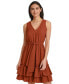 ფოტო #3 პროდუქტის Women's V-Neck Sleeveless A-Line Dress