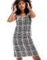 Vero Moda crochet mini dress in navy and white Синий, XS - EU 34 - фото #1