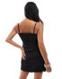 Never Fully Dressed Petite lace contrast mini dress in black