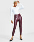 Фото #1 товара Women's Soft Faux-Leather Leggings, Created for Macy's