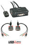 Lindy 2 Port DVI-D Single Link Cable KVM Switch - 1920 x 1200 pixels - Black