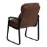 Фото #2 товара Brown Microfiber Executive Side Reception Chair With Sled Base