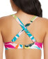 Фото #2 товара Bleu by Rod Beattie Wild at Heart Over The Shoulder Bikini Top Multi Size 38DD