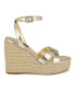 Фото #2 товара Women's Earnit Round Toe Ankle Strap Wedge Sandals