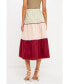 ფოტო #2 პროდუქტის Women's Color Block Midi Skirt