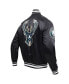 Фото #3 товара Варсити-куртка Pro Standard для мужчин черного цвета Milwaukee Bucks Script Tail Full-Snap.