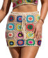 Фото #1 товара Women’s Cupshe X JoJo Open Weave Floral Crochet Mini Cover-Up Skirt