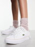 Lacoste Gripshot Trainers In White Pink