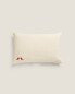 Фото #4 товара Cushion cover with embroidered bird