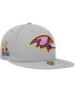 Фото #1 товара Men's Gray Baltimore Ravens Color Pack 59FIFTY Fitted Hat