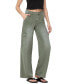 Фото #2 товара Women's High Rise Utility Cargo Wide Leg Jeans