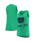 Фото #1 товара Women's Heathered Green Notre Dame Fighting Irish Ferris Melange V-Neck Tank Top