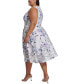 Фото #4 товара Plus Size Sleeveless Mesh-Hem Midi Dress