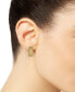 ფოტო #1 პროდუქტის Multi-Gemstone Openwork Textured Small Hoop Earrings (1-1/4 ct. t.w.) in 14k Gold-Plated Sterling Silver, 0.56"