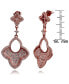 ფოტო #2 პროდუქტის Suzy Levian Sterling Silver Cubic Zirconia Lotus Drop Dangle Earrings