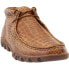 Фото #3 товара Ferrini Honey Crocodile Printed Rogue Chukka Mens Brown Casual Boots 33722-29