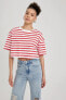 Фото #7 товара Футболка Defacto Crop Stripe Short A9046ax23sm