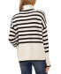 ფოტო #2 პროდუქტის Women's Striped Turtleneck Sweater