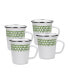 Scallop Enamelware Latte Mugs, Set of 4